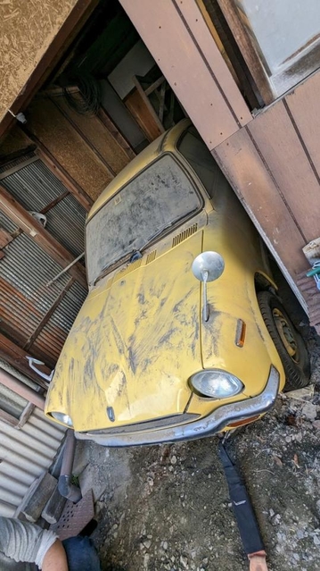 納屋で眠っていた昭和46年式のホンダ「Z」（かめteaさん提供）