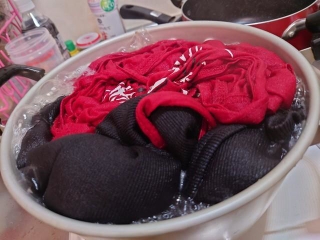 臭いの元になる菌を煮沸消毒！（やすのふさん提供）