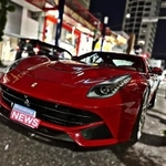 九条さんのフェラーリF12（提供画像）