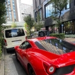 銀座に駐めていたフェラーリ458イタリア（提供画像）