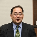 岡山市で講演後インタビューに応じ「個人的に直家に対する評価は高い。もっと知られる存在になってほしい」と話す垣根さん