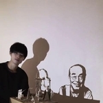 志村けんさんの「ダンボール影アート」 ※黒主さんのX動画より抜粋