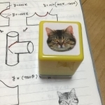 あまりにリアルな猫ちゃんスタンプ（提供：桐朋電子研所長さん）