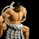 スプリングマンにバラバラにされるウルフマンのフィギュア　キン肉マンシリーズ『ウルフマン 化粧まわしver.』の画像©ゆでたまご・東映アニメーション