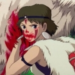 『もののけ姫』よりモロの体内から毒を吸い出すサン© 1997 Studio Ghibli・ND© 1997 Studio Ghibli・ND