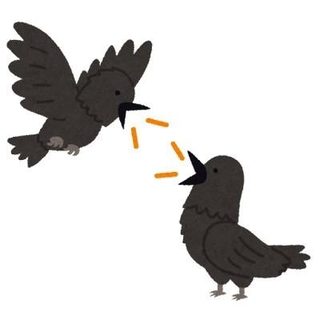何かを話すカラスのイメージ