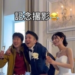 新郎新婦さんにとって人生の中で1番の思い出！（松岡さん提供、Instagramよりキャプチャ撮影）