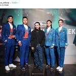 チャイニーズ・タイペイ五輪ユニフォーム。中央がデザイナーの周裕穎さん（justinxx_officialインスタグラムから）