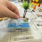 海岸をテーマにした子どもの作品（但馬鉄道模型CLUB提供）