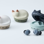 猫をモチーフにした充電ケースのワイヤレスイヤホン「NEKO true wireless earphones HP-C28BT」※プレスリリースより