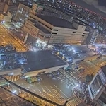 深夜に行われた橋桁の架設作業（阪神高速　公式Xより）