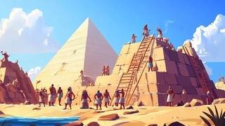 古代エジプト、ピラミッドの壮大な建造物※画像はAIが作成したイメージです（Nath studio/stock.adobe.com）
