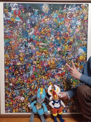丸4年かかって作り上げたというポケモンのクロスステッチ！（いずれも提供写真）