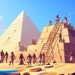 古代エジプト、ピラミッドの壮大な建造物※画像はAIが作成したイメージです（Nath studio/stock.adobe.com）