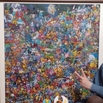 丸4年かかって作り上げたというポケモンのクロスステッチ！（いずれも提供写真）