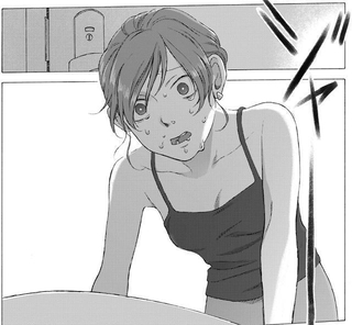 過食症によって食べたものを戻してしまう飯野　(C)冬虫カイコ／ジーオーティー