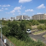 甲子園球場のグラウンド7面分の空き地が広がる