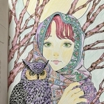 繊細な色使いで細部まで丁寧に仕上げられた塗り絵／おこめやさん（@ocomeya_sanrio）提供