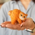 木彫りのやんのかステップ猫さん