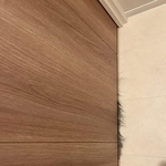 トイレの扉越しに愛犬の毛が…！？（画像提供：シャロかわさん）