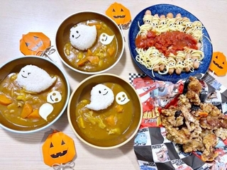 子どもたちのために作られたハロウィンご飯（画像提供：密かなトイガン生活さん）