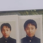 まだあどけなさの残る14歳頃の証明写真／井上 健さん（@inouecoffee）提供