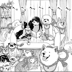 自宅は狛犬だらけ（安彦晴さん提供）