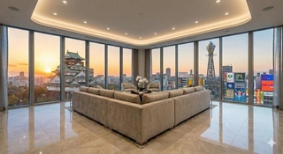 大阪の名所を詰め込んだ眺望…こんなタワマンあるんですか？（おもちさん提供）