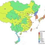 中国・各省の成長がすごい…東アジア・各都市の一人当たりGDPを可視化したマップが話題に