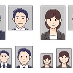 各種証明写真のイラスト（磯 りす/stock.adobe.com）