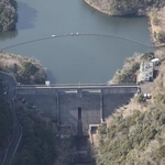 宮崎県が管理する沖田ダムの空撮写真／宮崎県河川課提供