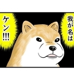 川で拾った犬の名はケン（夢窓かずみさん提供）