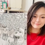 原画やポストカードの販売も行う、miii_0628さん