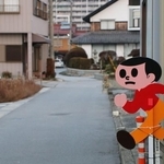 「何食べながら飛び出してくんねん」まさかの行動の「飛び出し坊や」が話題に