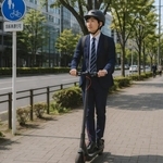 電動キックボードで歩道を走るのは違法？　※この画像はAdobe Fireflyで作成したイメージです