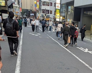 池袋の歩行者天国に描かれていたのは！？（ちょちょさん提供）※画像はトリミングしています