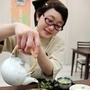 雲海だし茶漬け　鶏肉と岩津ねぎのかき揚げにとろろと特製だしをかけて食べる「雲海だし茶漬け」＝道の駅「但馬のまほろば」