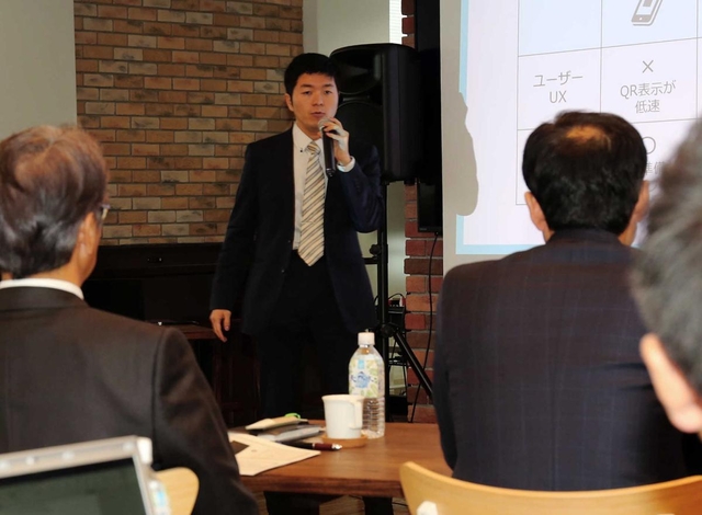 ビジネススプランを提案するベンチャー企業