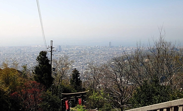 山頂にある神社からの眺望