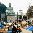 神戸の大仏さんで親しまれる能福寺で、ぞうすいの炊き出しが行われた＝１９９５年２月２日、神戸市兵庫区北逆瀬川町