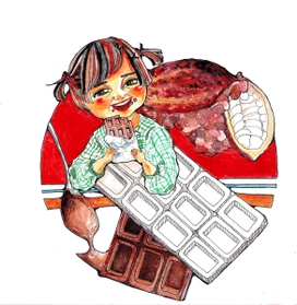 イラスト　御影高校１年　門田智子