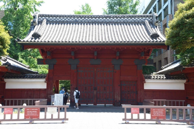 東京大学本郷キャンパスに立つ国の重要文化財「赤門」＝東京都文京区