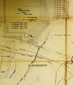 進駐軍の地図・西宮市山手周辺