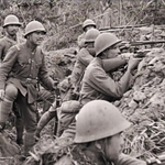 日中戦争のようすを伝える映像