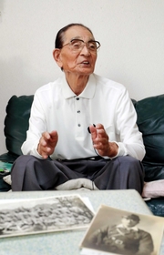 「戦争で亡くなった人は気の毒としか言えない」。そう強調する井登慧さん＝明石市二見町東二見（撮影・大山伸一郎）