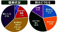 復興状況・街はどうなる　円グラフ