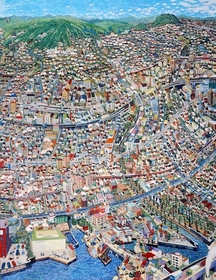 空の青、海の碧あなたと私の宝物（深江～夙川）　２００３～２００４年、アクリル画