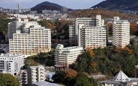 高齢化が進む復興住宅。見守りなどが課題＝神戸市垂水区名谷町（撮影・笠原次郎）