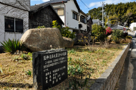 震災復興事業で生まれた緑地。２０１１年までは住民が交代で水やりをしていた＝淡路市仮屋