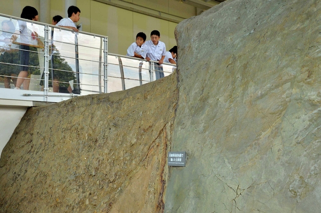 保存されている野島断層。防災教育に欠かせない存在だ＝淡路市小倉（撮影・後藤亮平）